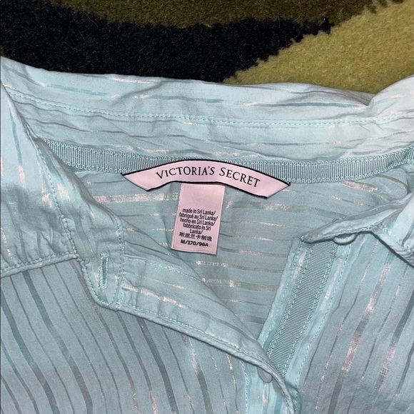 Light Blue Shine Striped Pajama Set - Picture 2 of 6